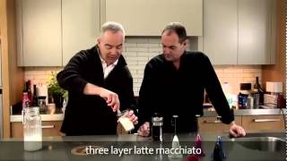 aerolatte  milk frother makes three layer caffè latte macchiato [upl. by Ivan]