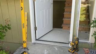 Jeld Wen Front Door Installation  Really crappy products and craftsmanship PART 1 [upl. by Hartzke]