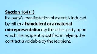 23 Contracts Misrepresentation [upl. by Brod]