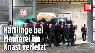 Gefängnismeuterei Polizei stürmt Knast in Thüringen  JVA Untermaßfeld [upl. by Sacttler669]